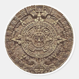 Aztec Calender Classic Round Sticker