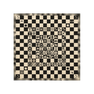 Aztec Chessboard Ritual Magick Tool Wood Wall Art