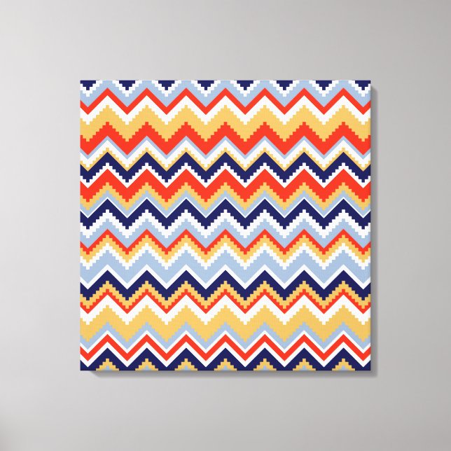 Aztec Chevron #11 at VictoriaShaylee Canvas Print (Front)