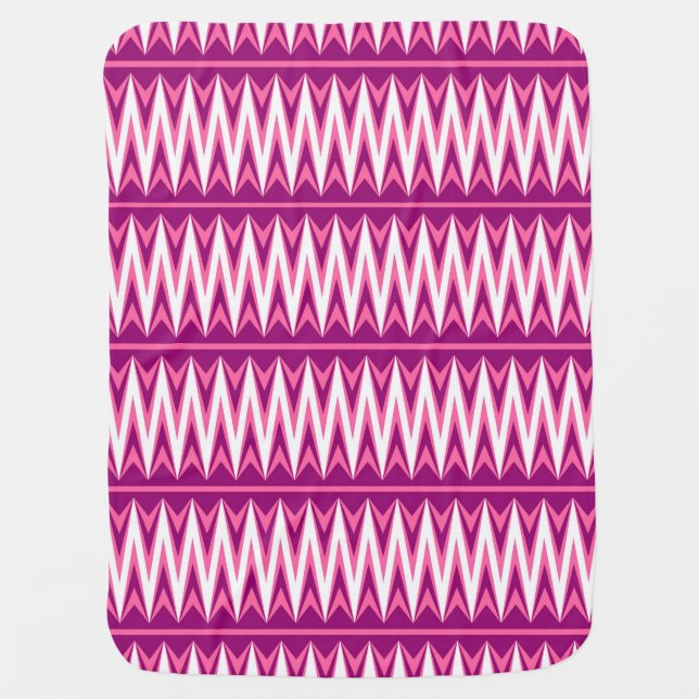 Aztec Chevron #4 @ VictoriaShaylee Stroller Blanket (Front)