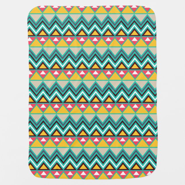 Aztec Chevron #6 @ VictoriaShaylee Swaddle Blanket (Front)