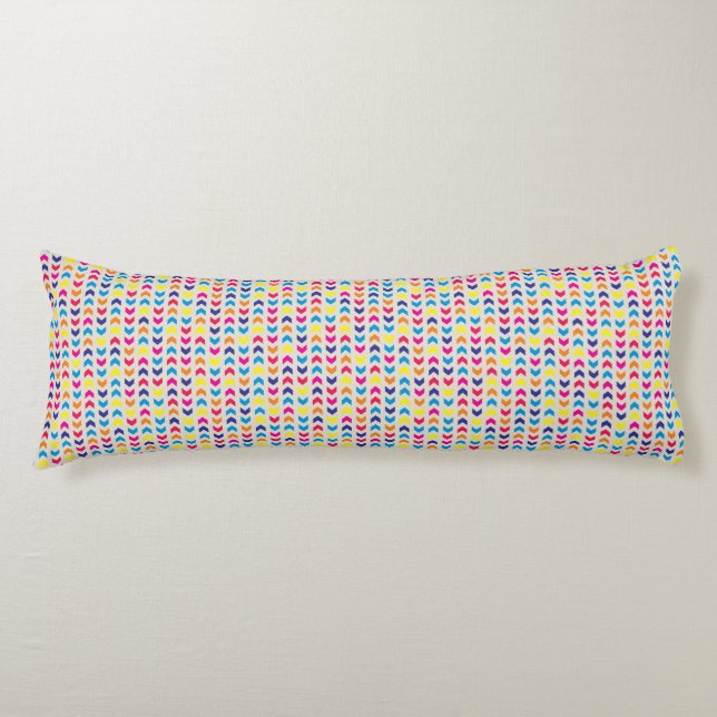 Aztec Chevron colorful Body Pillow (Front)