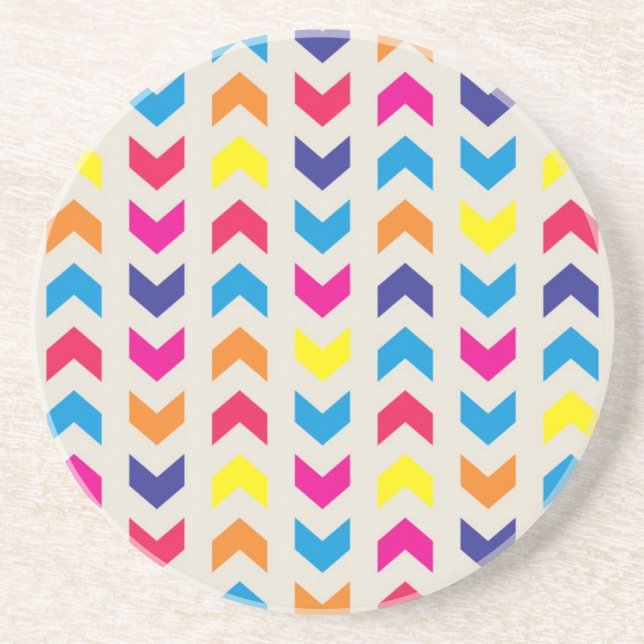 Aztec Chevron colorful Coaster (Front)