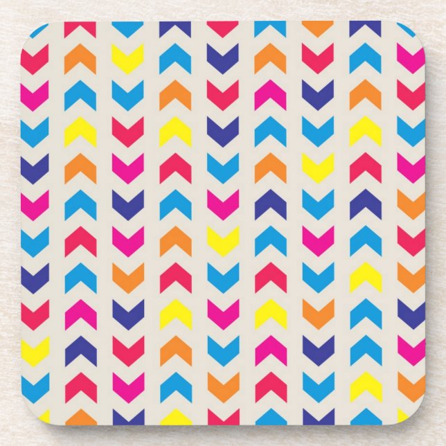 Aztec Chevron colorful Coaster (Front)