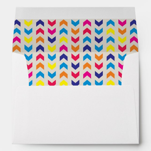 Aztec Chevron colorful Envelope (Back (Bottom))