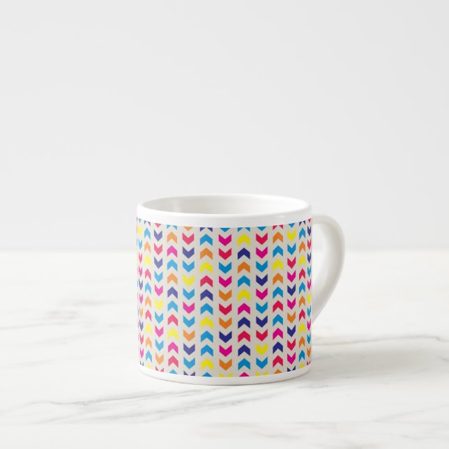 Aztec Chevron colorful Espresso Cup (Front Right)