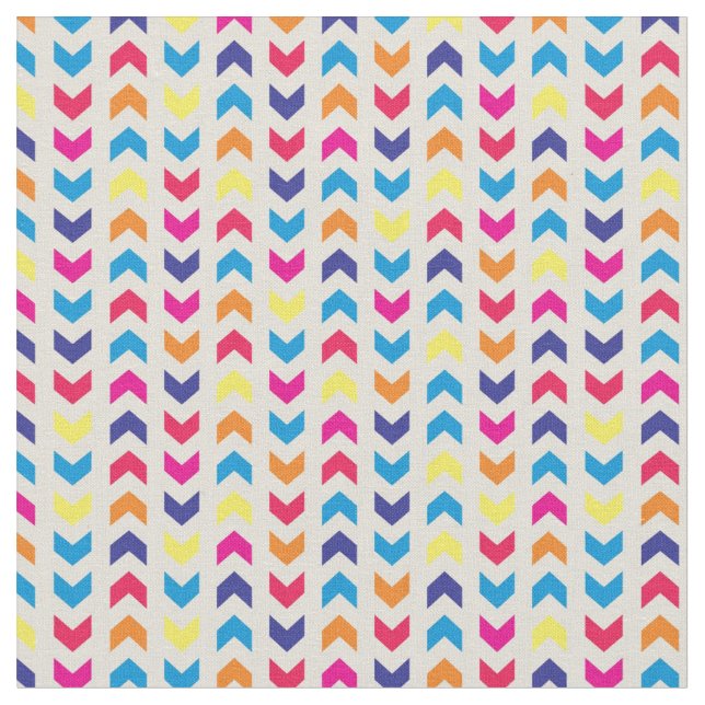 Aztec Chevron colorful Fabric (Close Up)