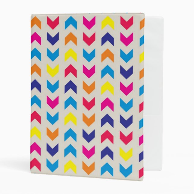 Aztec Chevron colorful Mini Binder (Front/Inside)