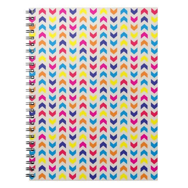 Aztec Chevron colorful Notebook (Front)