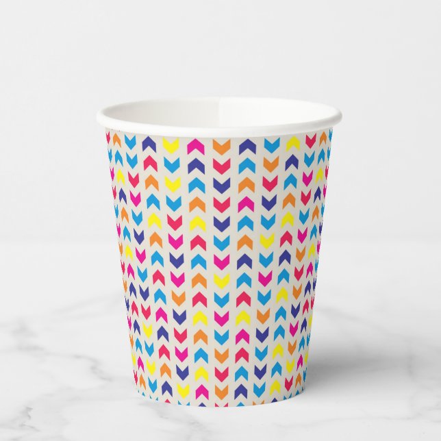 Aztec Chevron colorful Paper Cups (Left)