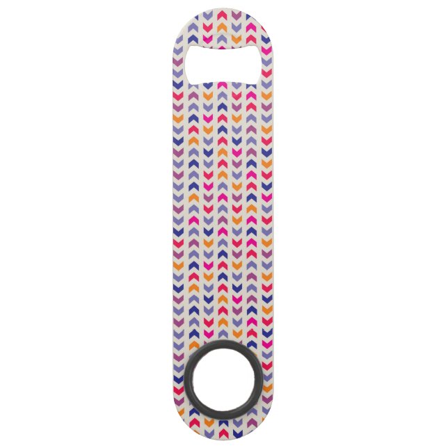 Aztec Chevron colorful pattern Bar Key (Front)