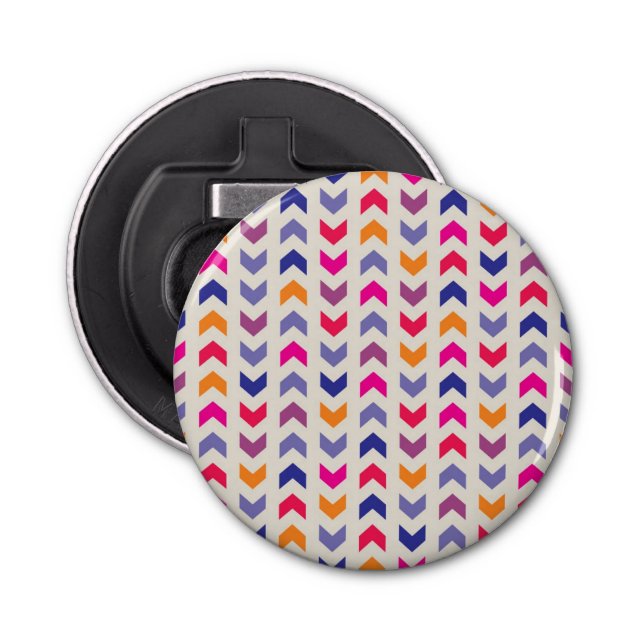 Aztec Chevron colorful pattern Bottle Opener (Front)