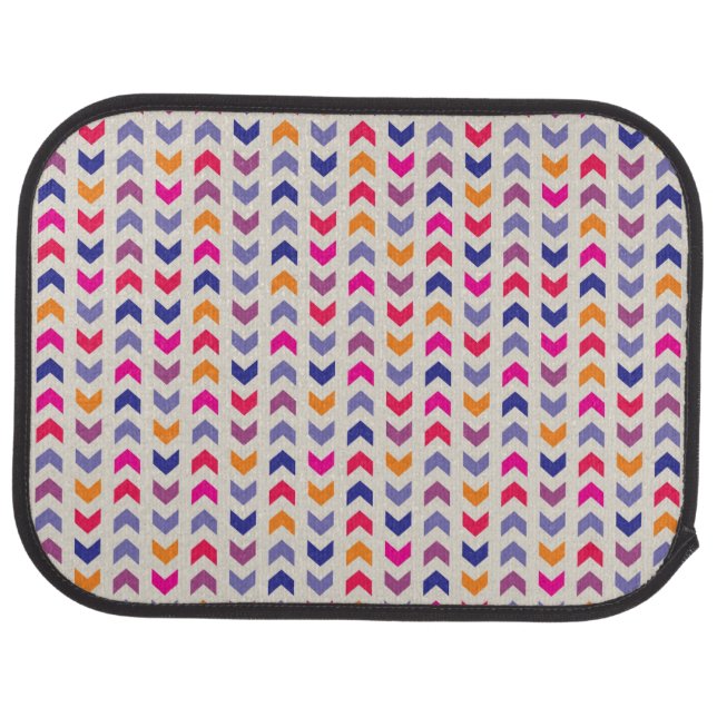 Aztec Chevron colorful pattern Car Floor Mat (Rear)
