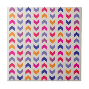 Aztec Chevron colorful pattern Ceramic Tile
