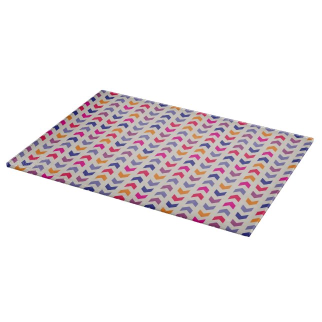 Aztec Chevron colorful pattern Cutting Board (Corner)