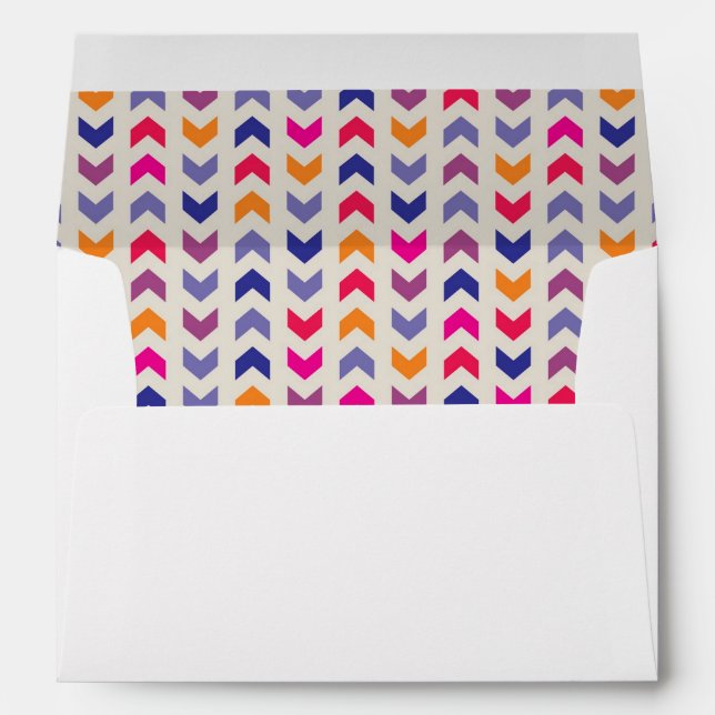 Aztec Chevron colorful pattern Envelope (Back (Bottom))