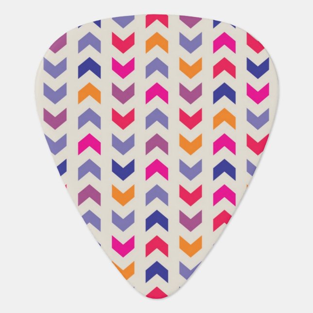 Aztec Chevron colorful pattern Guitar Pick (Front)