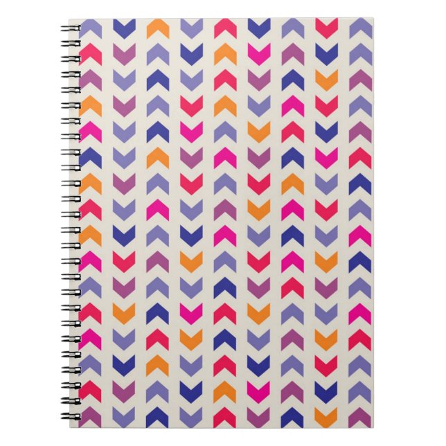 Aztec Chevron colorful pattern Notebook (Front)