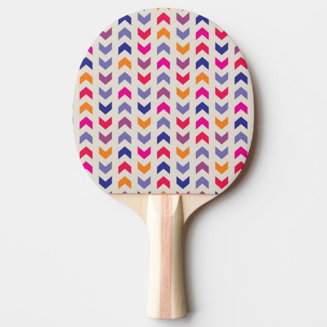 Aztec Chevron colorful pattern Ping Pong Paddle (Front)
