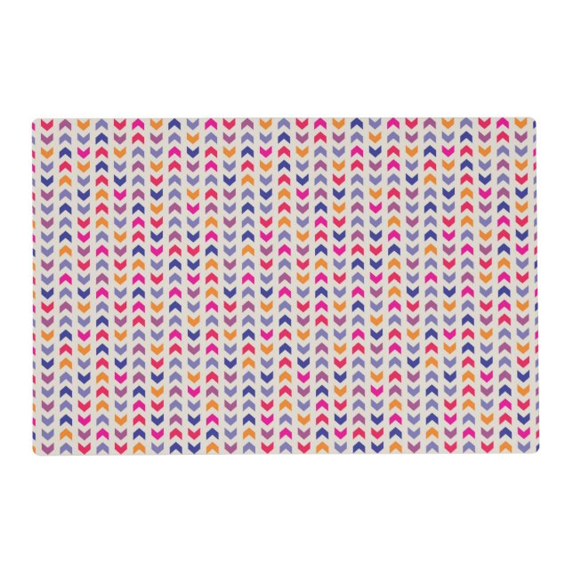 Aztec Chevron colorful pattern Placemat (Front)