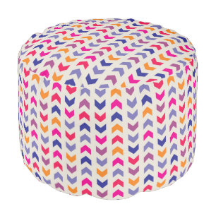 Aztec Chevron colorful pattern Pouf