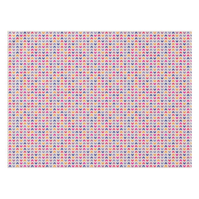 Aztec Chevron colorful pattern Tablecloth (Front (Horizontal))