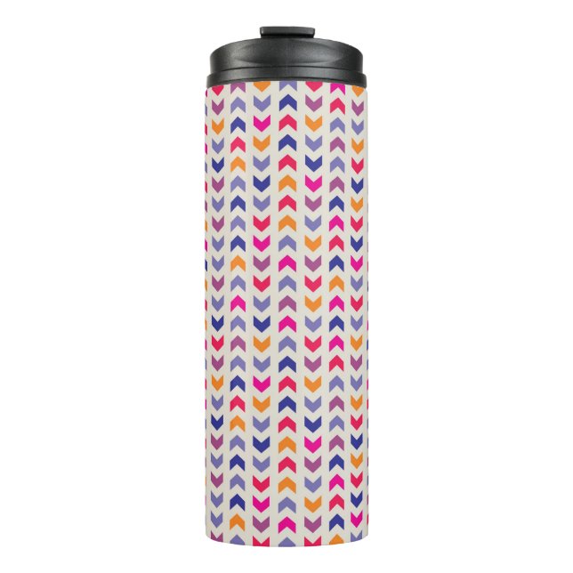 Aztec Chevron colorful pattern Thermal Tumbler (Front)