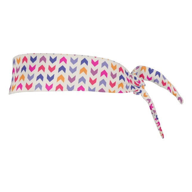 Aztec Chevron colorful pattern Tie Headband (Rotate 90)