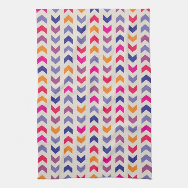 Aztec Chevron colorful pattern Towel (Vertical)