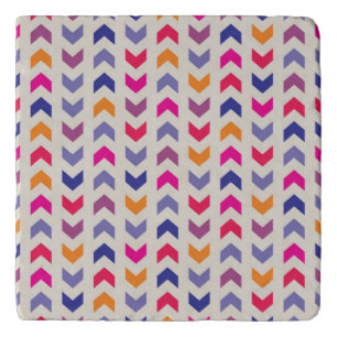 Aztec Chevron colorful pattern Trivet