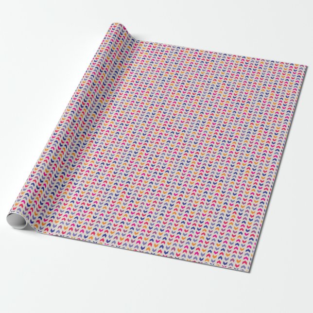 Aztec Chevron colorful pattern Wrapping Paper (Unrolled)