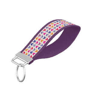 Aztec Chevron colorful pattern Wrist Keychain