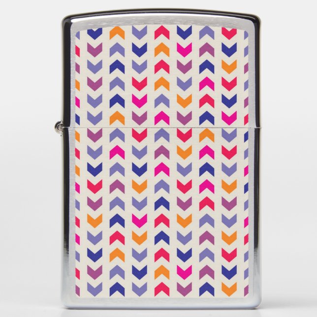 Aztec Chevron colorful pattern Zippo Lighter (Front)