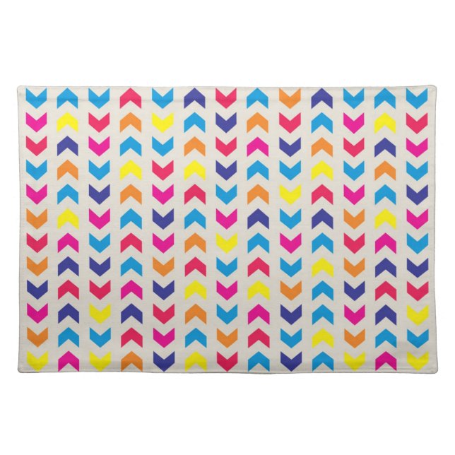 Aztec Chevron colorful Placemat (Front)
