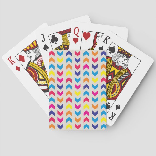 Aztec Chevron colorful Poker Cards (Back)