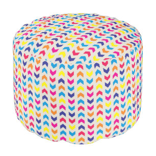 Aztec Chevron colorful Pouf