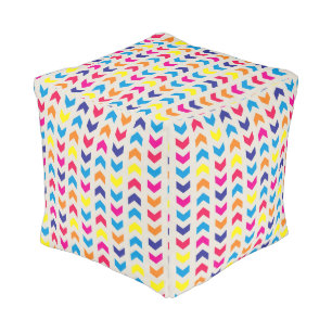 Aztec Chevron colorful Pouf