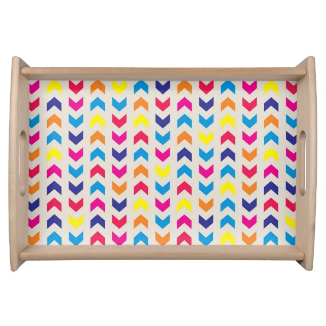 Aztec Chevron colorful Serving Tray (Front)