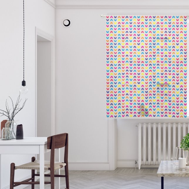 Aztec Chevron colorful Sheer Curtains (Living Room)