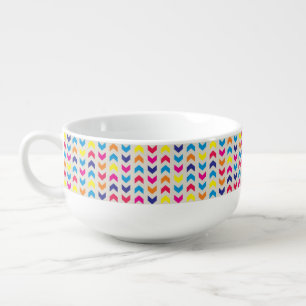 Aztec Chevron colorful Soup Mug