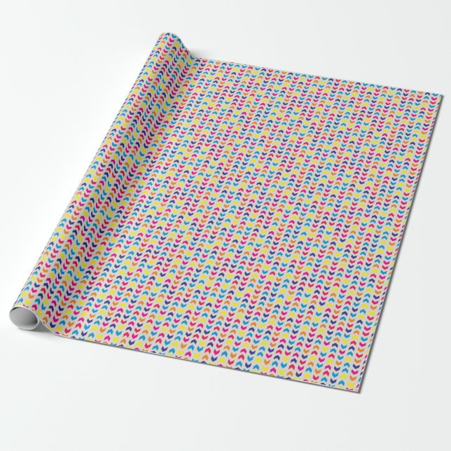Aztec Chevron colorful Wrapping Paper (Unrolled)