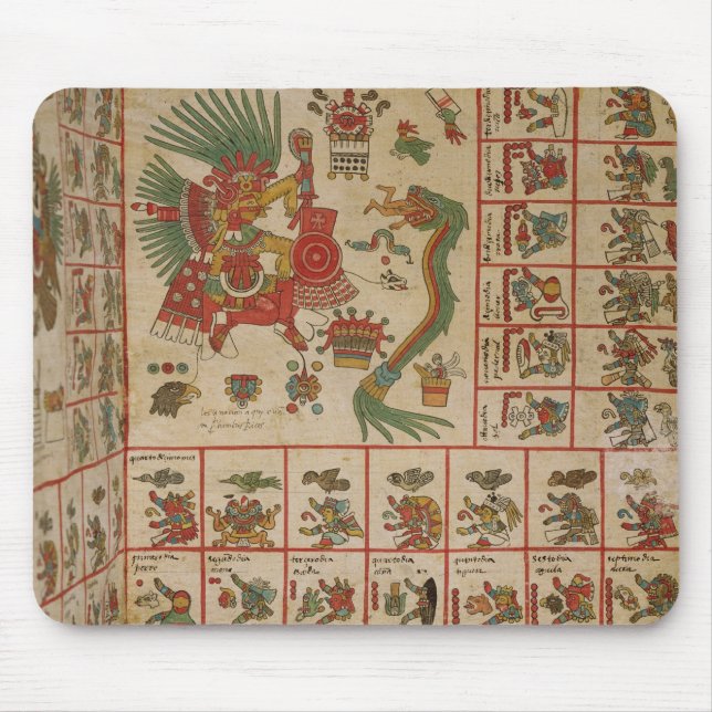 Aztec Codex Borbonicus Mouse Pad (Front)