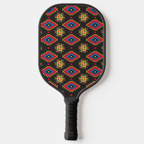 Aztec colorful and unique pattern pickleball paddle