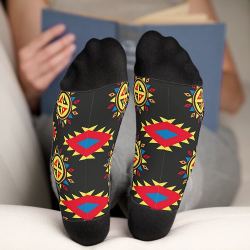 Aztec colorful and unique pattern socks