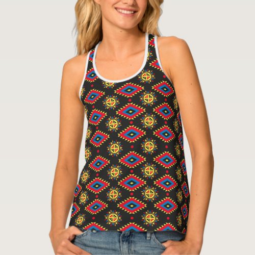 Aztec colorful and unique pattern tank top