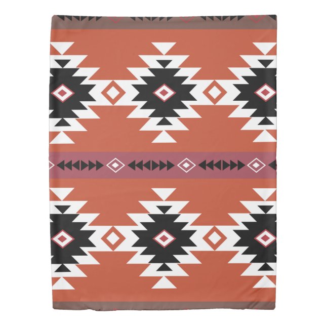 Aztec Colorful Geometric Pattern  Duvet Cover (Front)