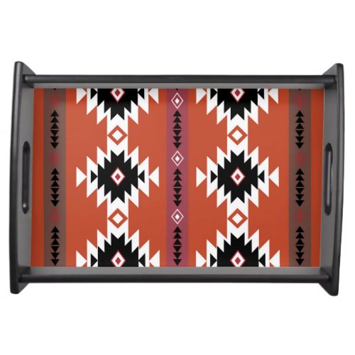 Aztec Colorful Geometric Pattern  Serving Tray