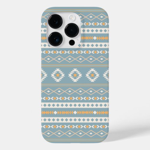 Aztec Cream Orange Blue Mixed Motif Pattern Case_Mate iPhone 14 Pro Case