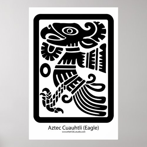 Aztec Cuauhtli _ Eagle Black Print