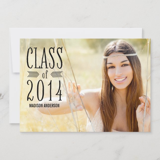 Aztec Dark | 2014 Graduation Party Invitation (Front)